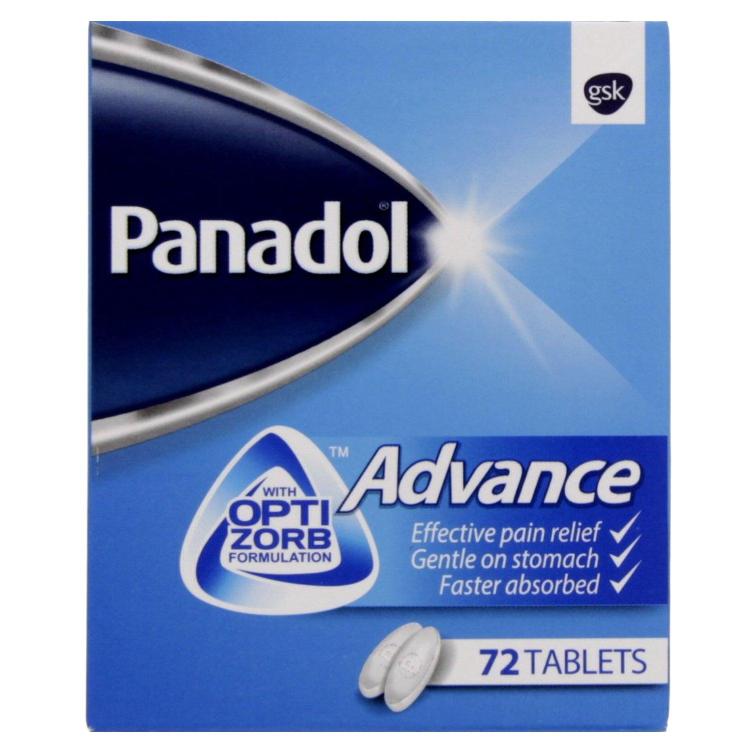 Panadol Advance Optizorb 72 Tablets - Wellness Shoppee