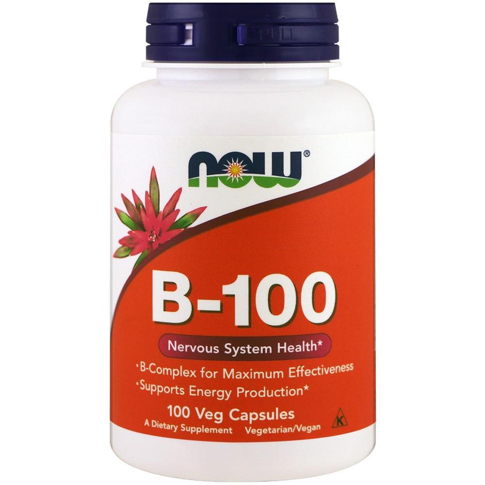Now B-100 Nervous System Health Veg Capsules 100's - Wellness Shoppee