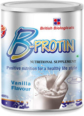 British Biologicals B-Protin Vanilla 400gm - Wellness Shoppee