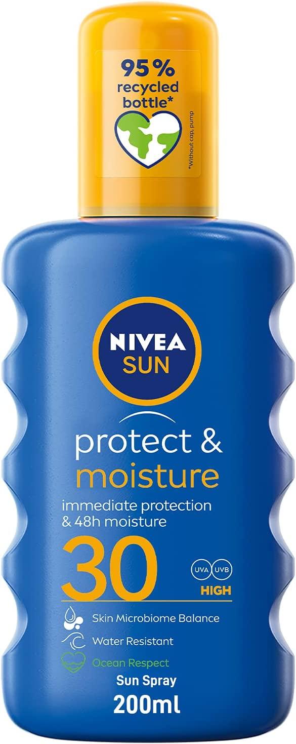 NIVEA SUN Spray, UVA & UVB Protection, Protect & Moisture, SPF 30 - Wellness Shoppee