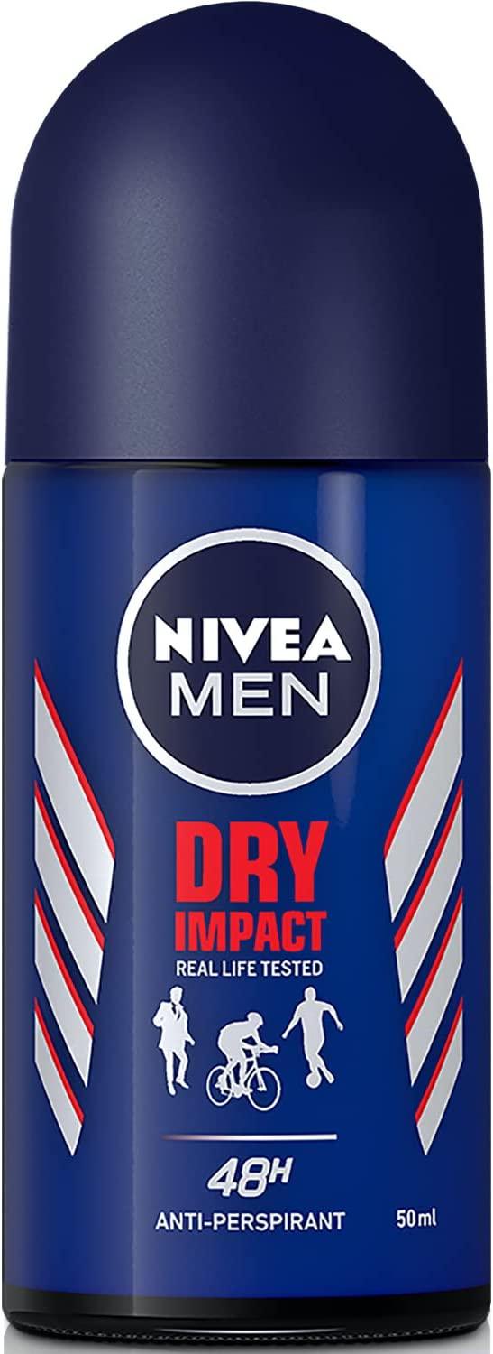 NIVEA MEN Antiperspirant Roll-on for Men, Dry Impact, 50ml - Wellness Shoppee