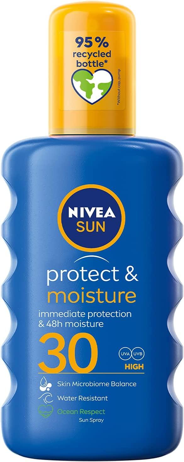 NIVEA SUN Spray, UVA & UVB Protection, Protect & Moisture, SPF 30 - Wellness Shoppee