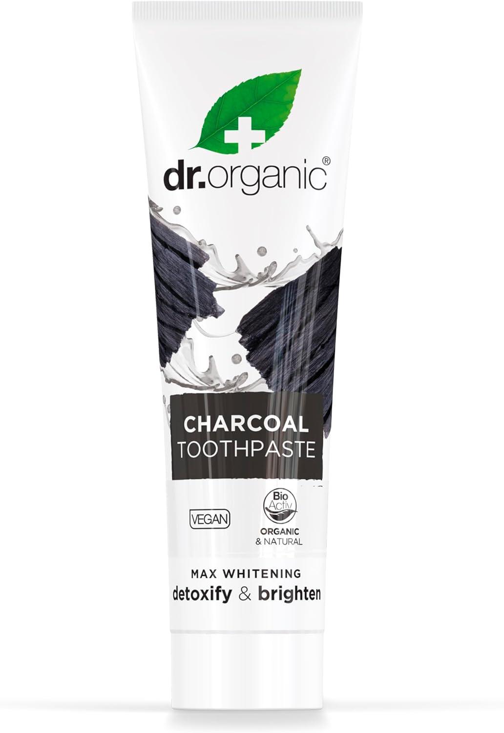 Dr Organic, Organic Charcoal Toothpaste, Natural, Vegan, Cruelty Free, Paraben & Sls Free, Whitening, 100Ml - Wellness Shoppee