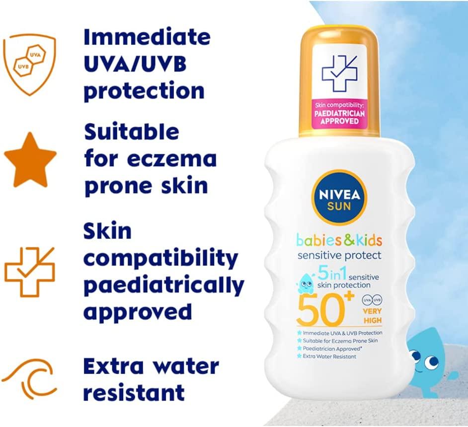 NIVEA Sun Kids Sensitive Spray Spf 50+ - Wellness Shoppee