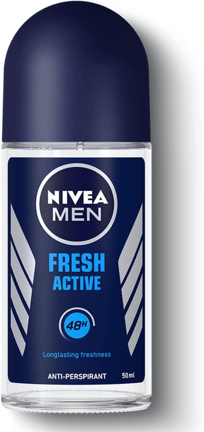 NIVEA MEN Antiperspirant Roll-on for Men, Fresh Active Fresh Scent, 50ml - Wellness Shoppee