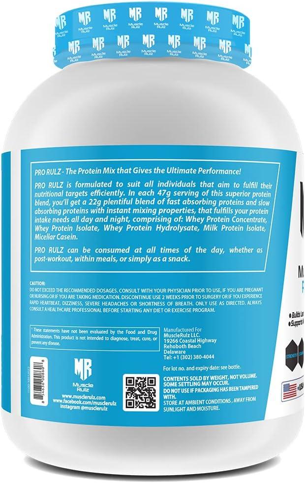 Muscle Rulz Pro Rulz Protein Blend 5 lbs Whey Protein Matrix - Wellness Shoppee