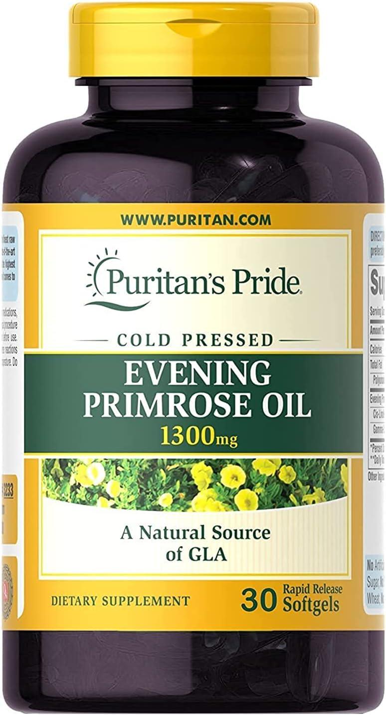 Puritans Pride Evening Primrose,1300 mg,30s - Wellness Shoppee