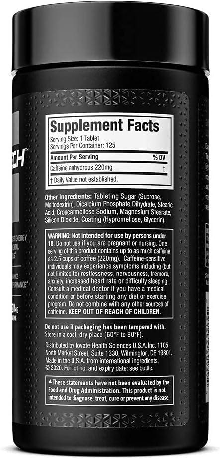 Muscletech Platinum 100% Caffeine 125 Tablets - Wellness Shoppee