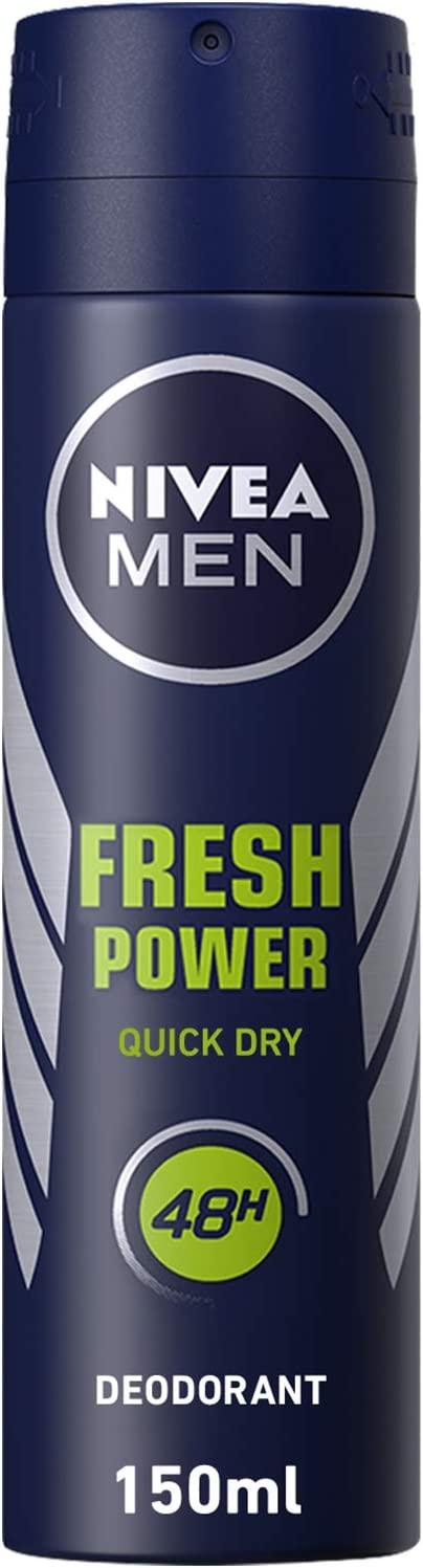 NIVEA MEN Antiperspirant Spray for Men, Fresh Power Fresh Scent, 150ml - Wellness Shoppee