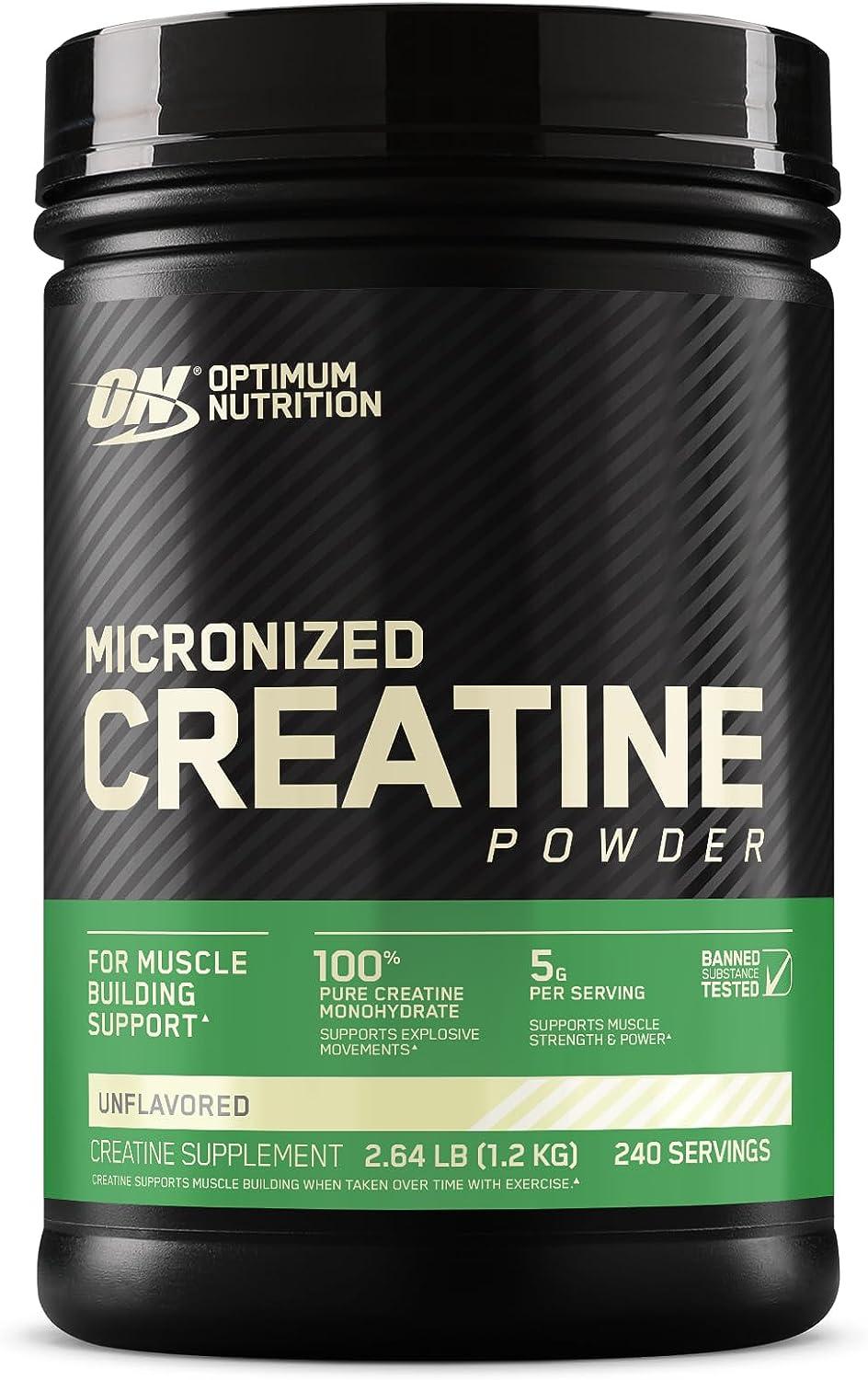 Optimum Nutrition Micronized Creatine Monohydrate Powder, 1200 g - Wellness Shoppee
