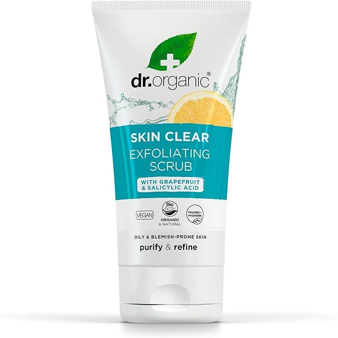 Dr Organic, Organic Skin Clear Face Scrub, Natural, Vegan, Cruelty Free, 150ml - Wellness Shoppee