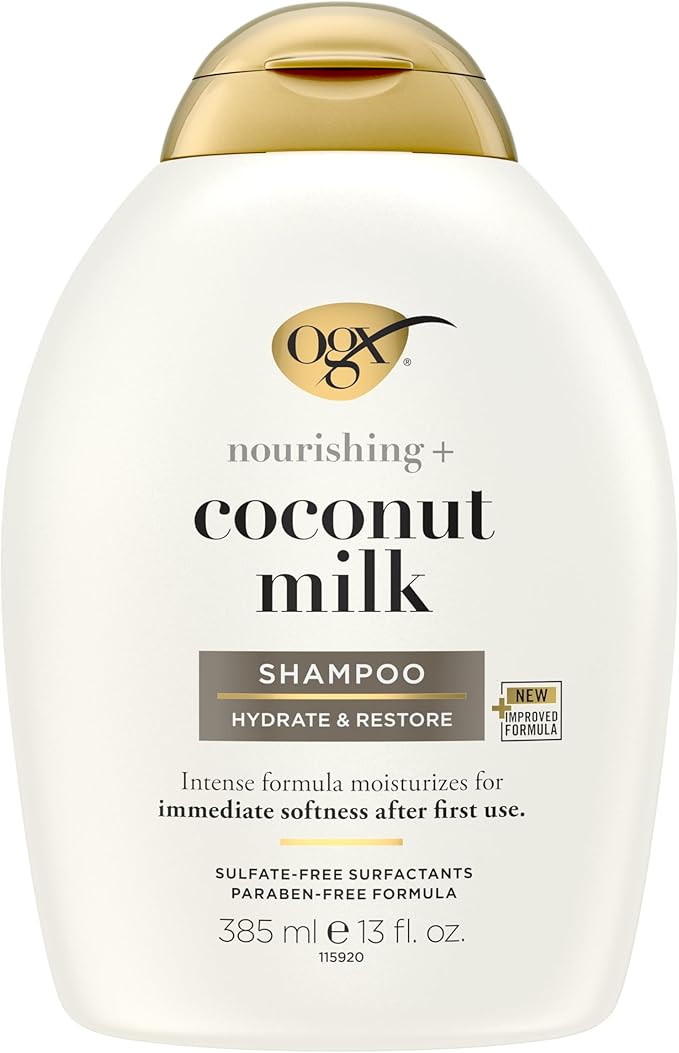 OGX, Shampoo, Nourishing+ Coconut Milk, New Gentle And Ph Balanced Formula, 385ml