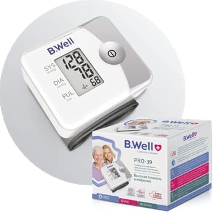 B.Well PRO-39 Wrist Blood Pressure Monitor with Portable Travel Storage Case