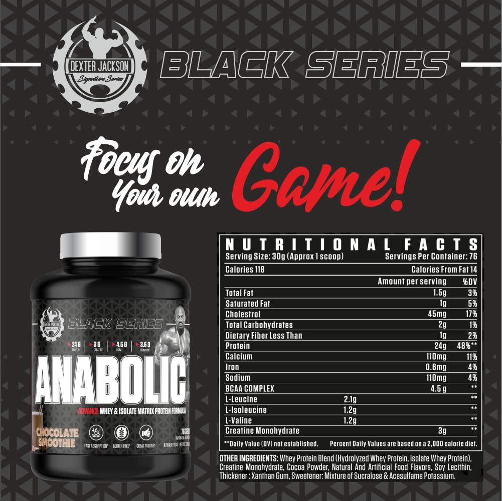 Dexter Jackson Black Series Anabolic Whey 5 Lbs - Chocolate Smoothie - Wellness Shoppee