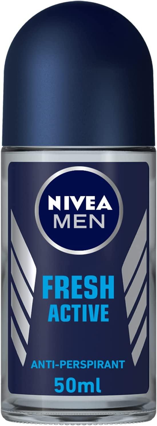 NIVEA MEN Antiperspirant Roll-on for Men, Fresh Active Fresh Scent, 50ml - Wellness Shoppee