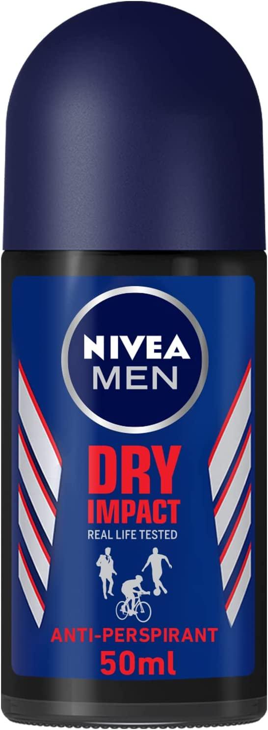 NIVEA MEN Antiperspirant Roll-on for Men, Dry Impact, 50ml - Wellness Shoppee