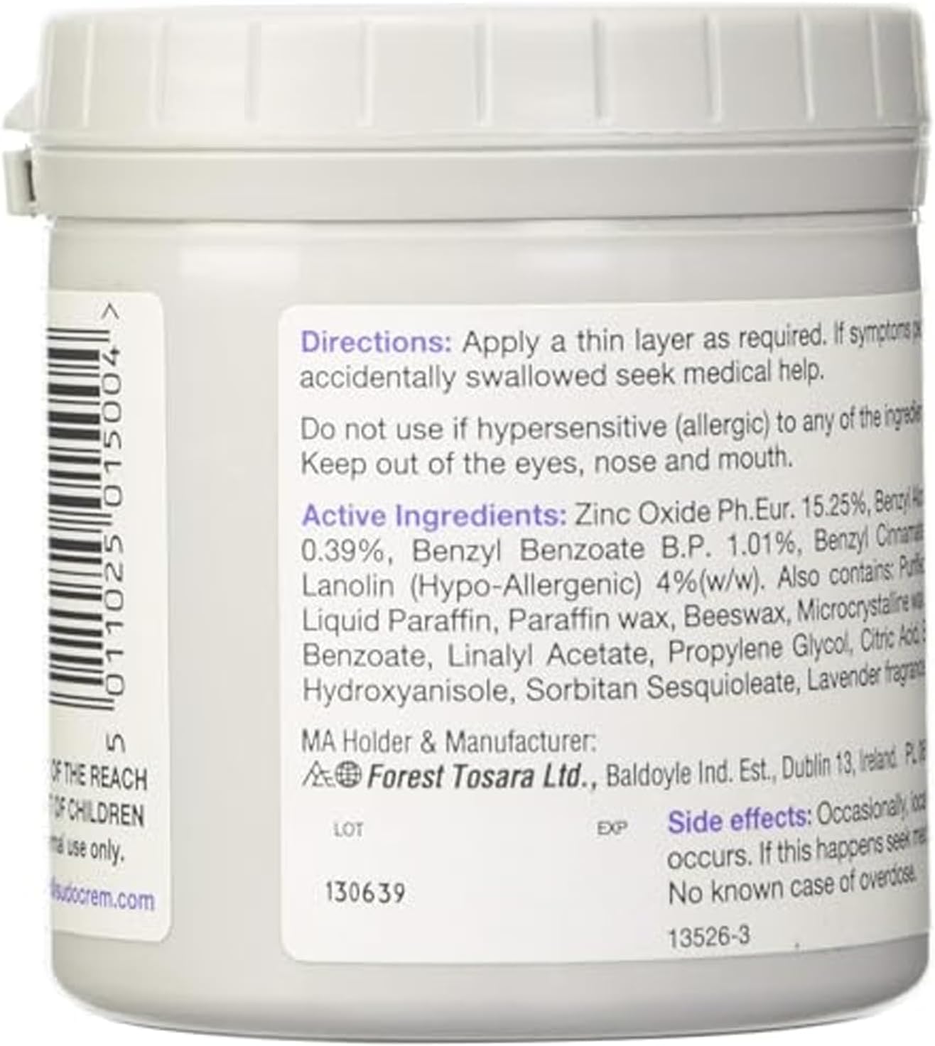 Sudocrem Antiseptic Healing Cream For Nappy Rash, Eczema, Burns - 250g
