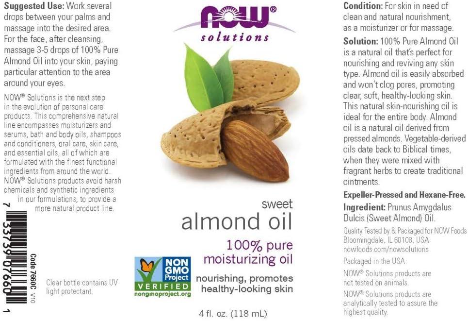 Now Solutions Sweet Almond Moisturizing Oil, 118 ml - Wellness Shoppee