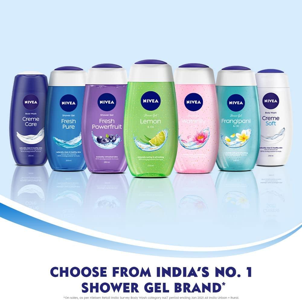 NIVEA Body Wash, Fresh Pure Shower Gel, Refreshing Aquatic Scent, 250 ml - Wellness Shoppee