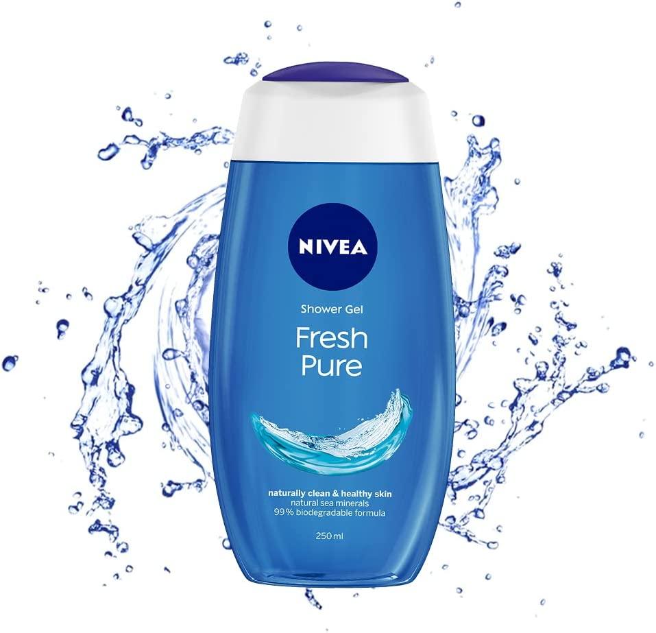 NIVEA Body Wash, Fresh Pure Shower Gel, Refreshing Aquatic Scent, 250 ml - Wellness Shoppee