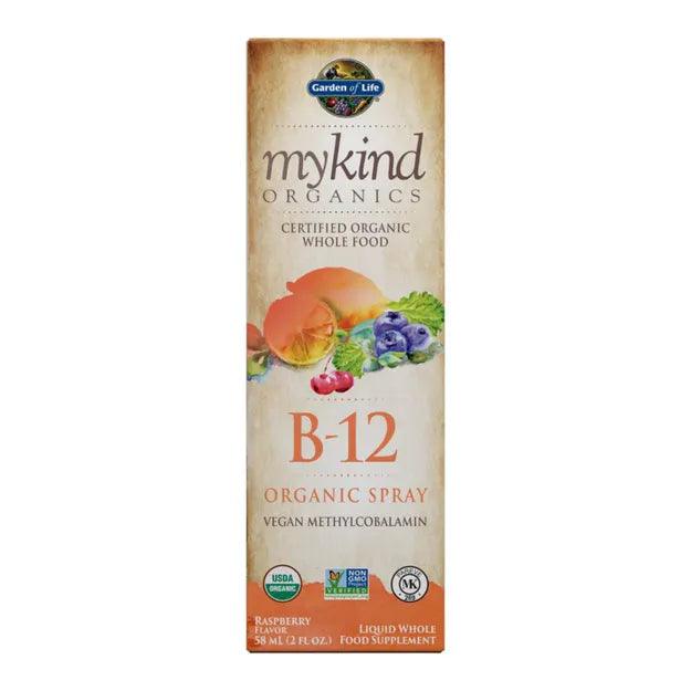 Garden of Life mykind Organics B-12 Organic Spray Raspberry 2 fl oz (58ml) Liquid - Wellness Shoppee