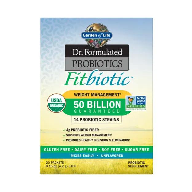 Garden of Life Dr. Formulated Probiotics Fitbiotic 20 Packets 0.15oz (4.2g) Powder - Wellness Shoppee