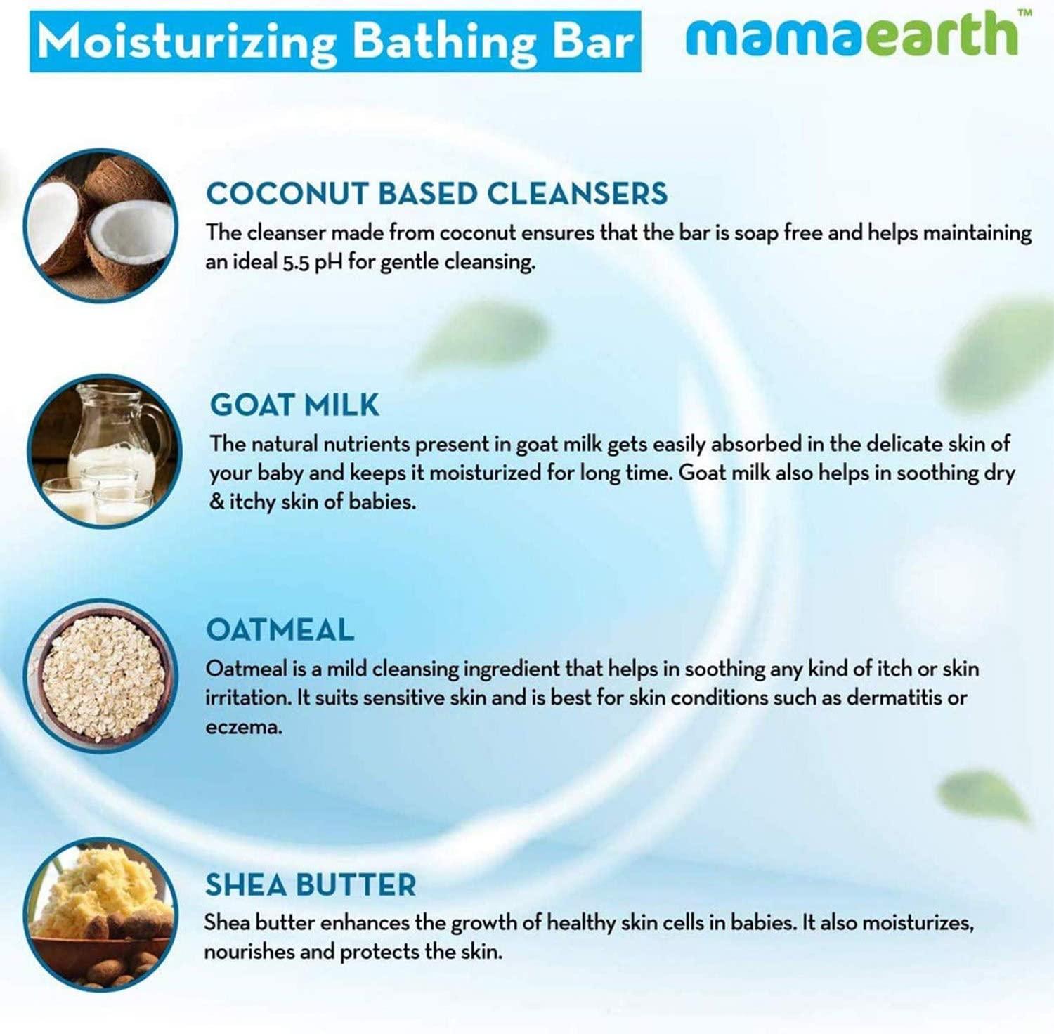 Mamaearth Baby Bath Soap Bar with Goat Milk 75g - Wellness Shoppee