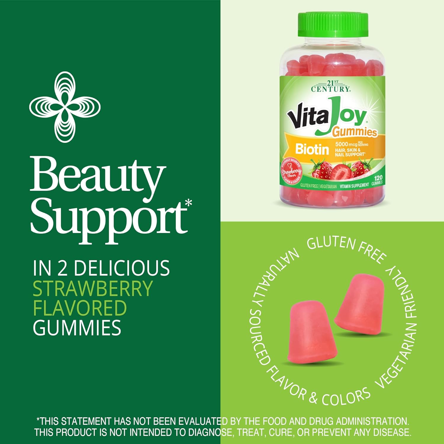 21st Century Vitajoy Gummies Biotin 5000 Mcg, 60 Gummies