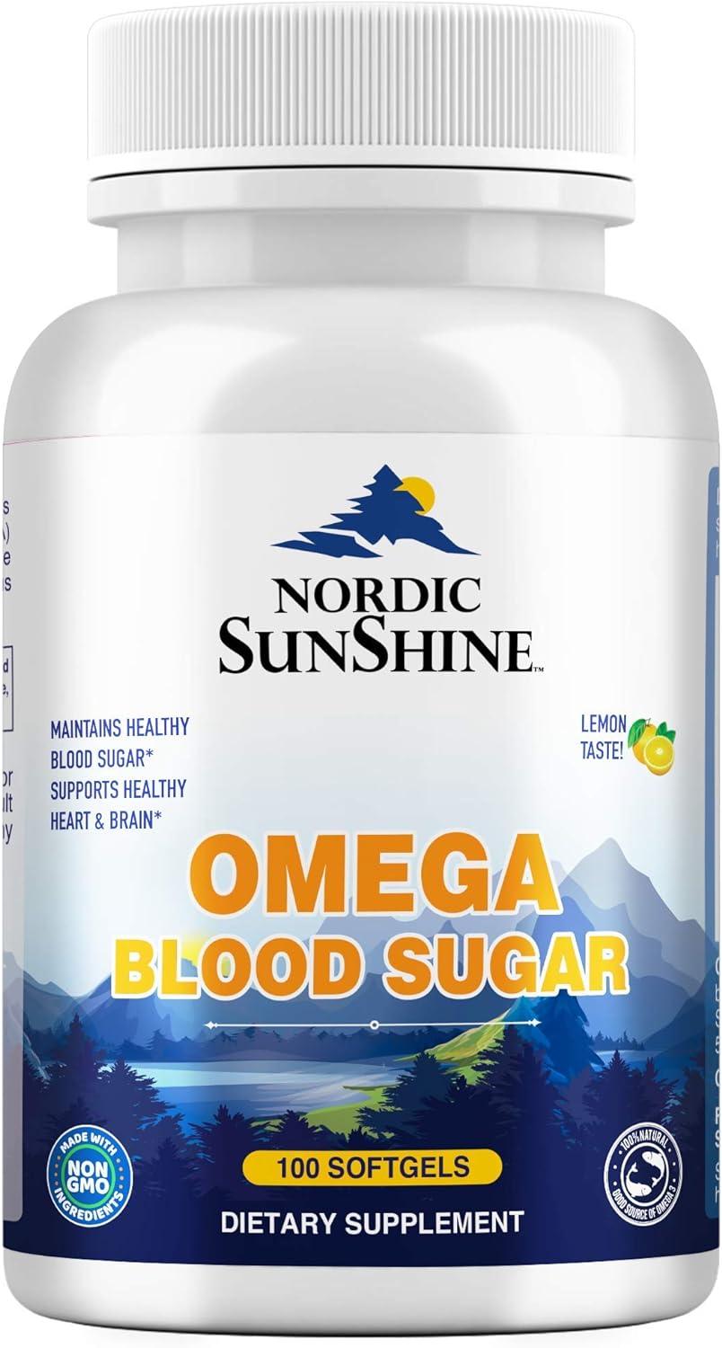 Nordic Sunshine Omega 896mg Blood Sugar, 100 Softgels - Wellness Shoppee