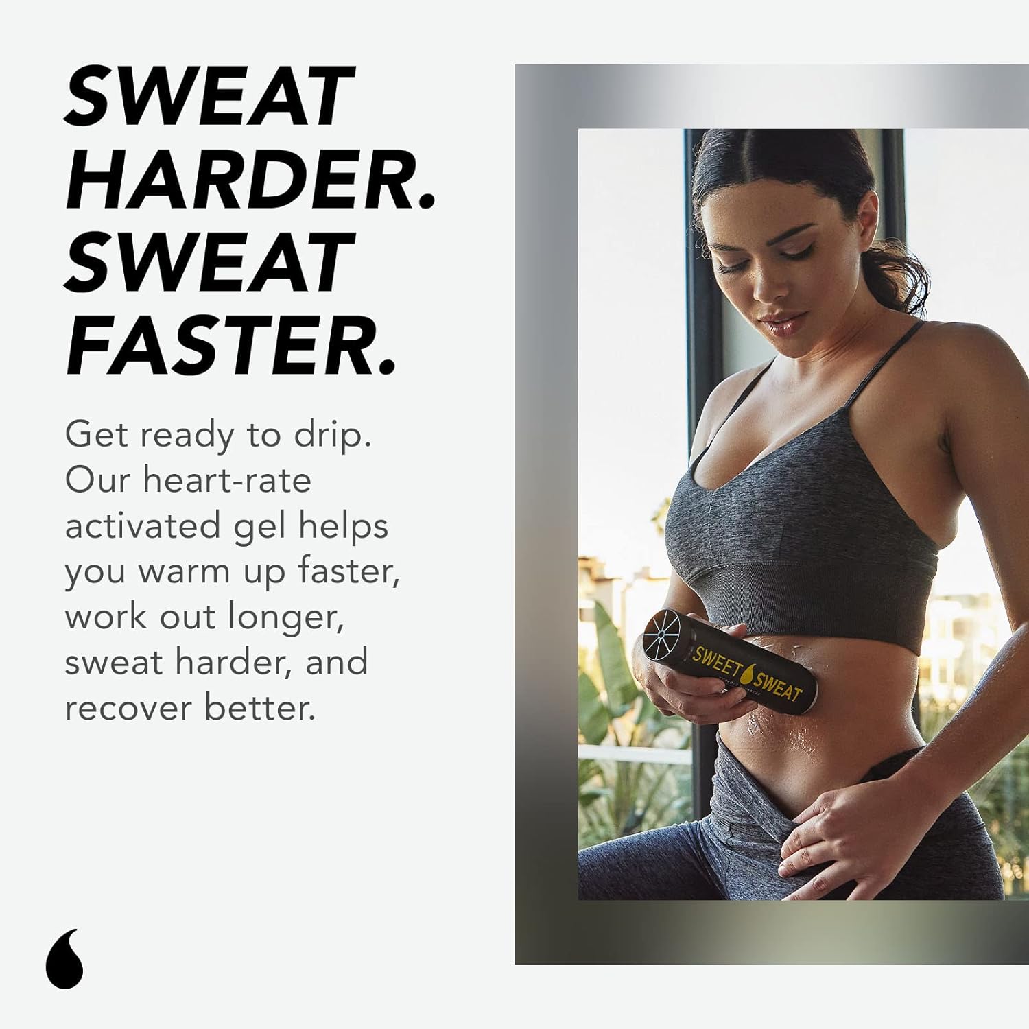 Sports Research Sweet Sweat Gel Stick - Workout Enhancer Makes You Sweat Faster & Harder - Try w/Waist Trimmer - MenÃ¢â‚¬â„¢s & WomenÃ¢â‚¬â„¢s Toning Sweat Cream - 6.4Oz