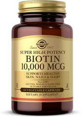 Solgar Biotin 10,000 Mcg, 60 Vegetable Capsules - Wellness Shoppee