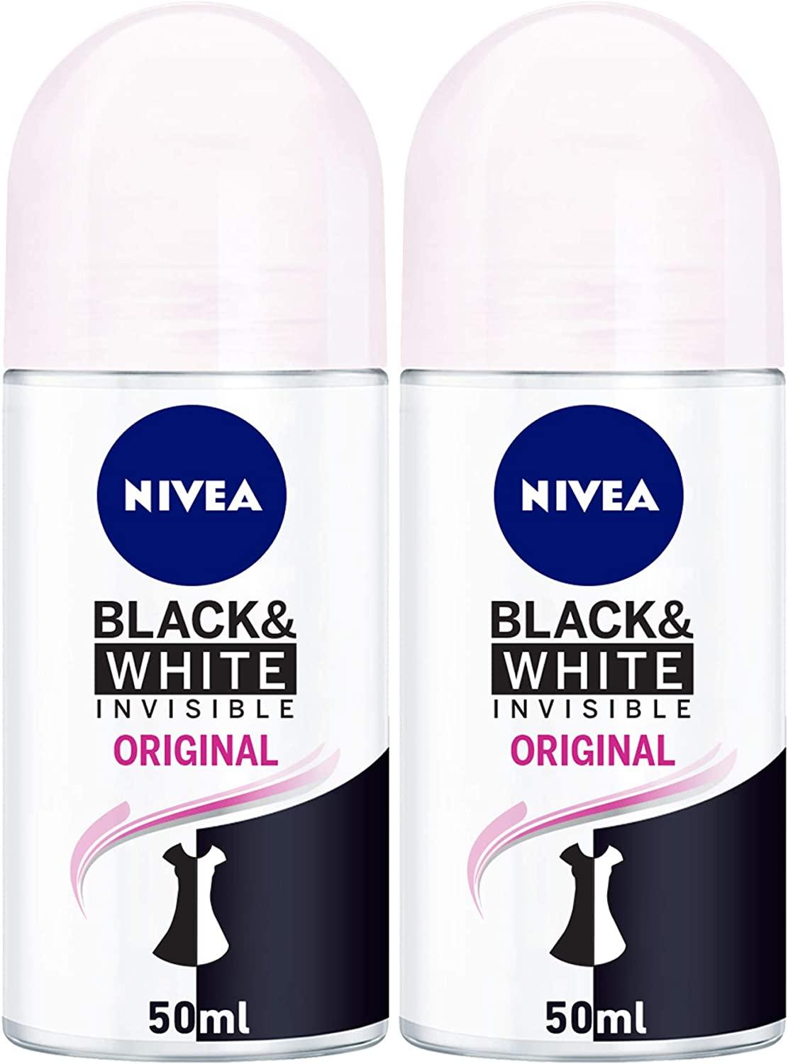 NIVEA Antiperspirant Roll-on for Women, Black & White Invisible Protection - Wellness Shoppee