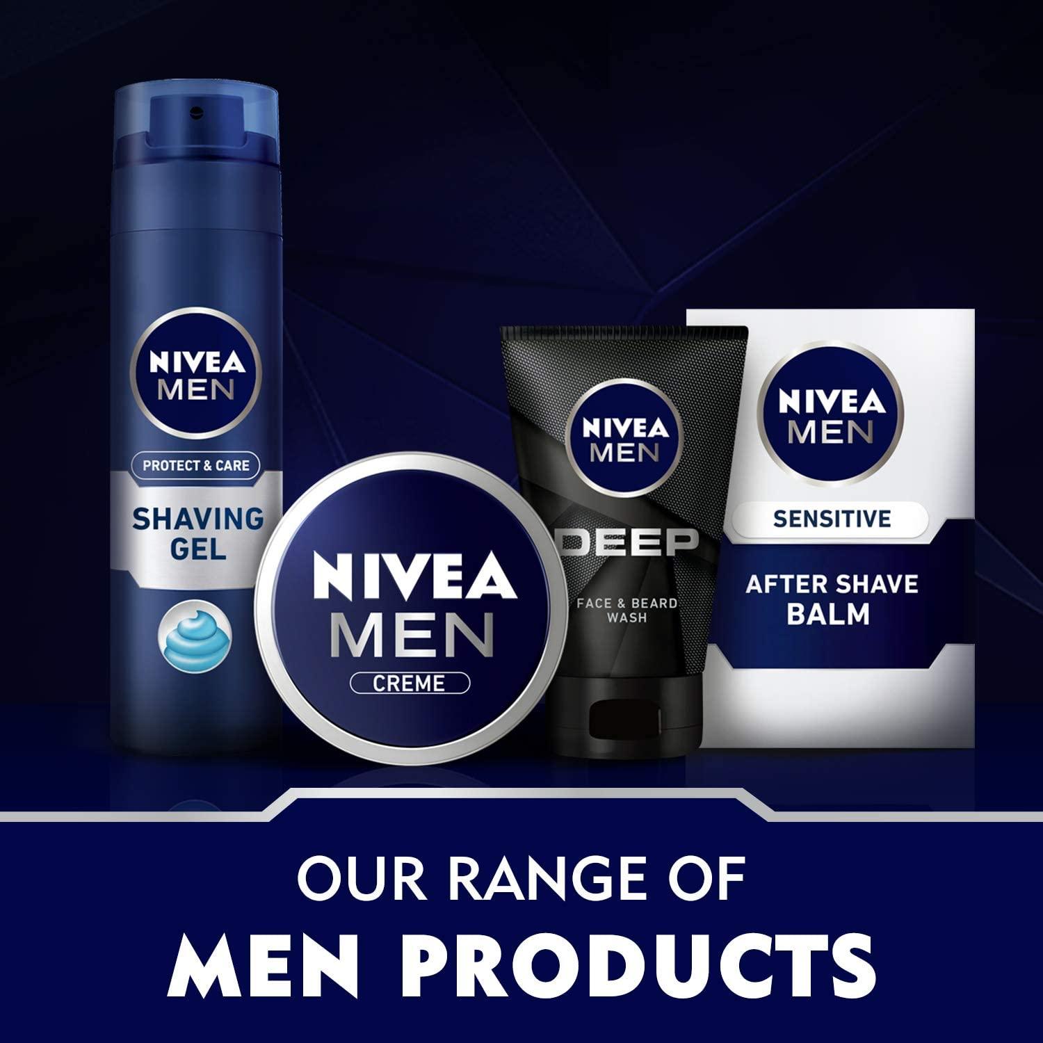 NIVEA MEN Face Wash Cleanser, Protect & Care Active Charcoal, 100ml - Wellness Shoppee