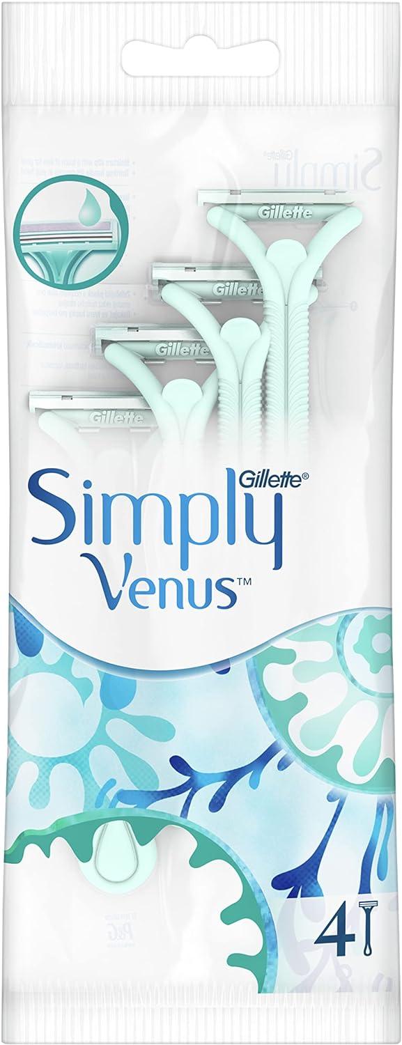 Gillette Simply Venus 2 Blade Women's Disposable Razor 4pcs - Wellness Shoppee
