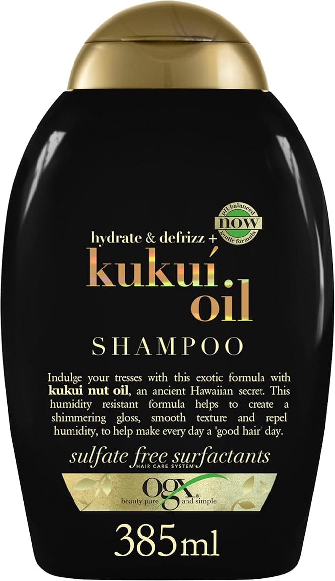 OGX Shampoo Hydrate & Defrizz+ Kukuí Oil, 385ml