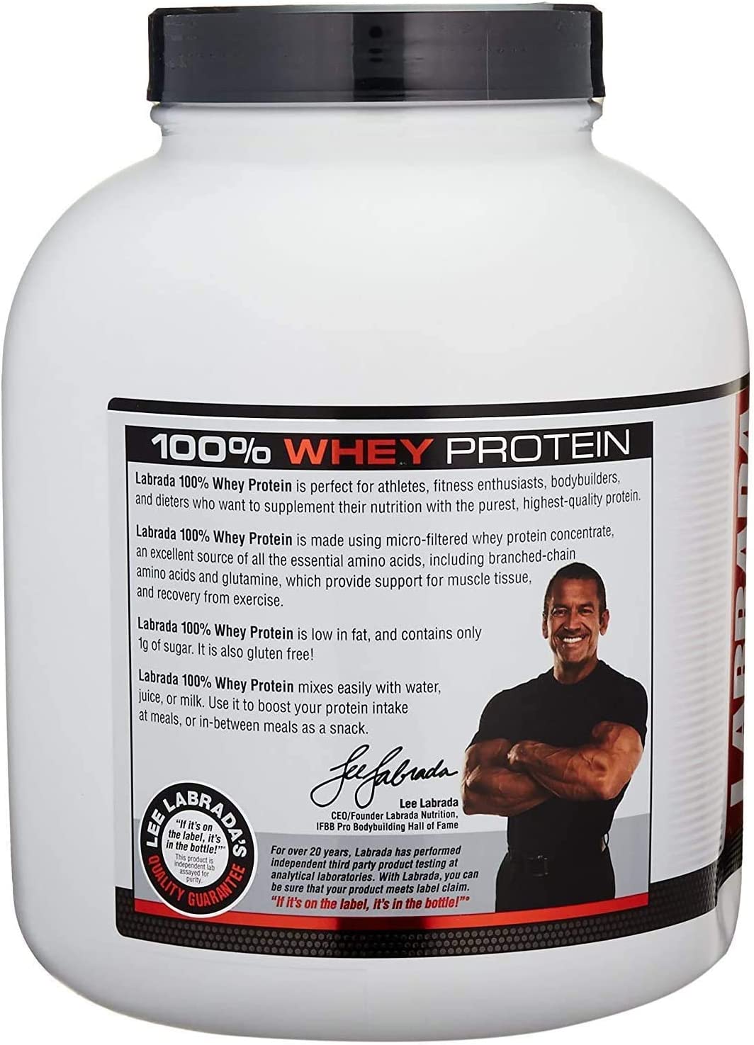 Labrada Nutrition 100% Whey Protein 50 Servings, Gluten Free 29g Protein