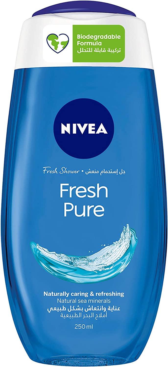 NIVEA Shower Gel Body Wash, Fresh Pure Sea Minerals Aquatic Scent, 250ml - Wellness Shoppee