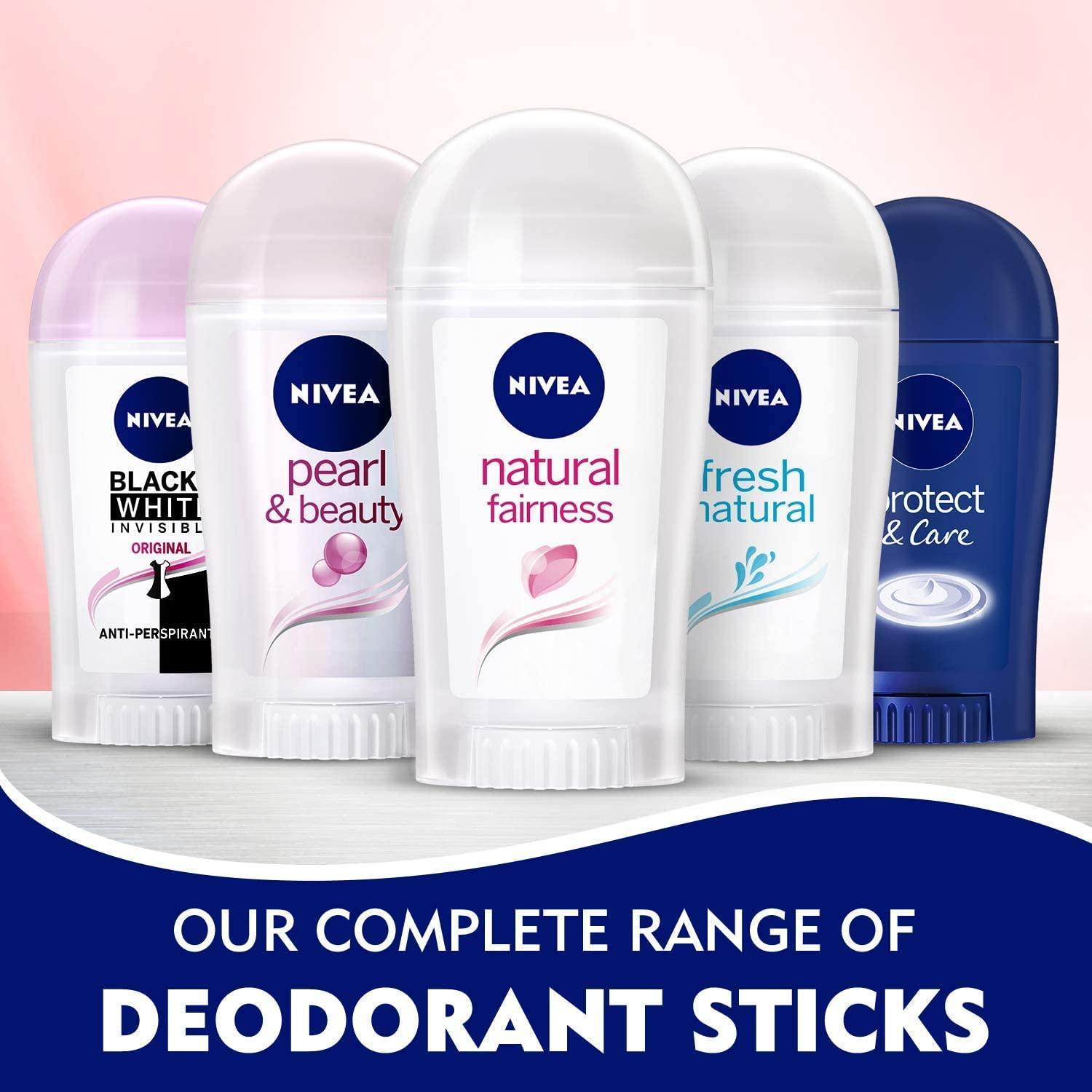 NIVEA Pearl & Beauty, Antiperspirant for Women, Pearl Extracts, Stick 40ml - Wellness Shoppee