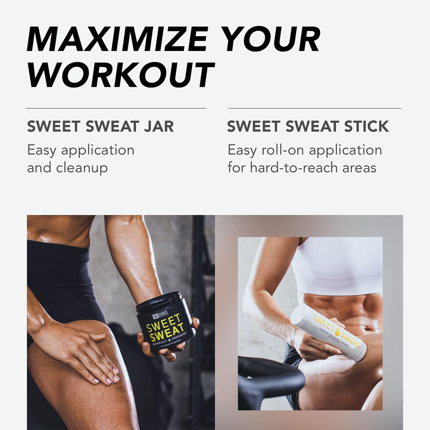 Sweet Sweat 'Workout Enhancer' Gel - Maximize Your Exercise & Sweat Faster - 13.5oz Jar (Tropical Scent)