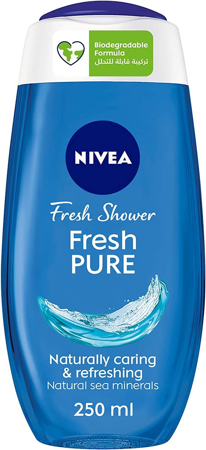 NIVEA Shower Gel Body Wash, Fresh Pure Sea Minerals Aquatic Scent, 250ml - Wellness Shoppee