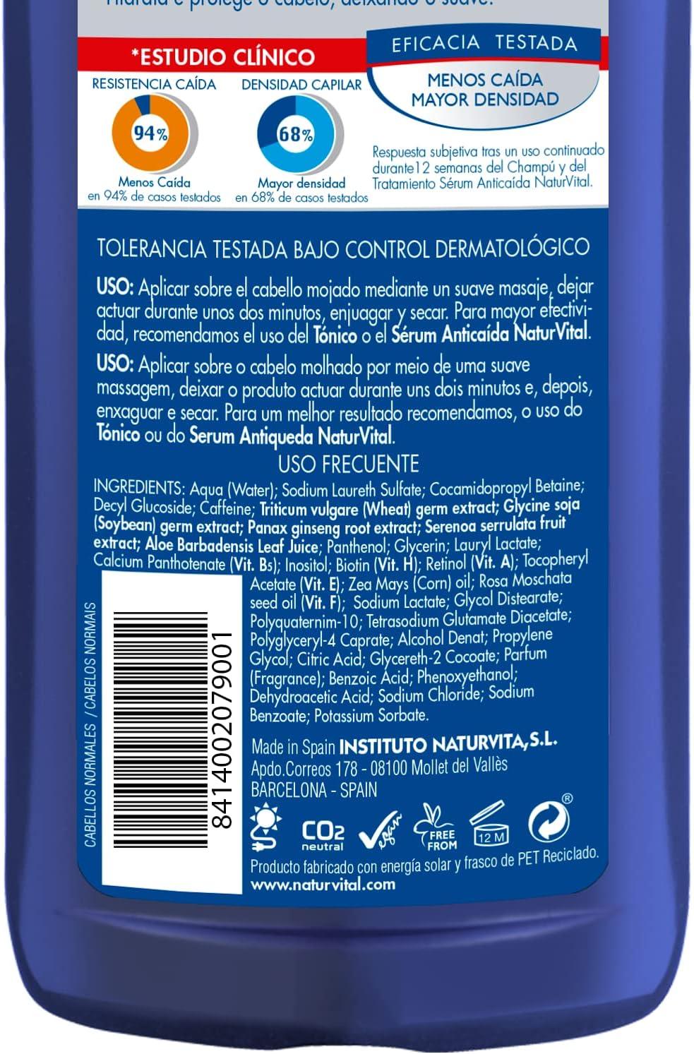 Naturvital Normal Anti-Hair Loss Shampoo 300 Ml - Wellness Shoppee