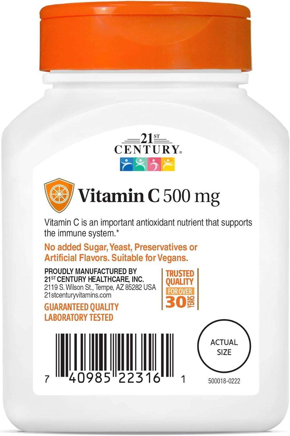 21st Century C 500Mg 110 Tablets - Wellness Shoppee