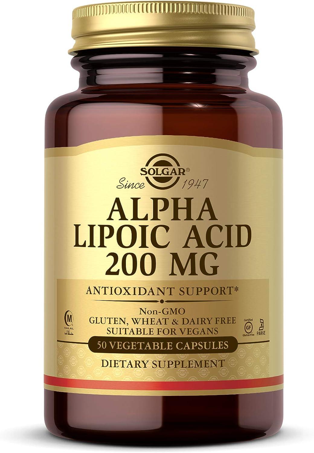 Solgar Alpha Lipoic Acid 200 Mg, 50 Capsules - Wellness Shoppee