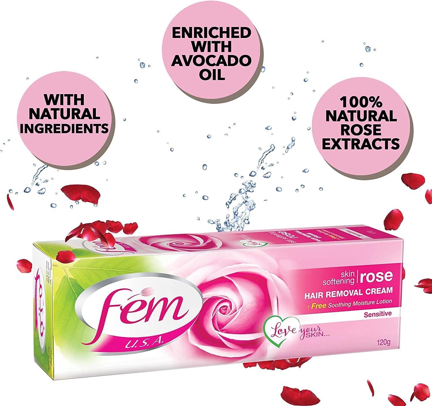 Fem Hair Removal Cream Rose 120g - Wellness Shoppee