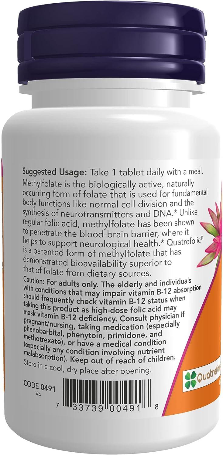 Now Foods Methyl Folate 1000 Mcg 90 Tablets - Wellness Shoppee