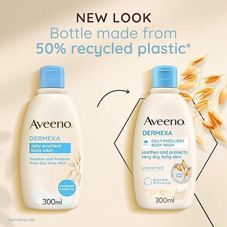 Aveeno Emollient Body Wash Dermexa, 300 ml