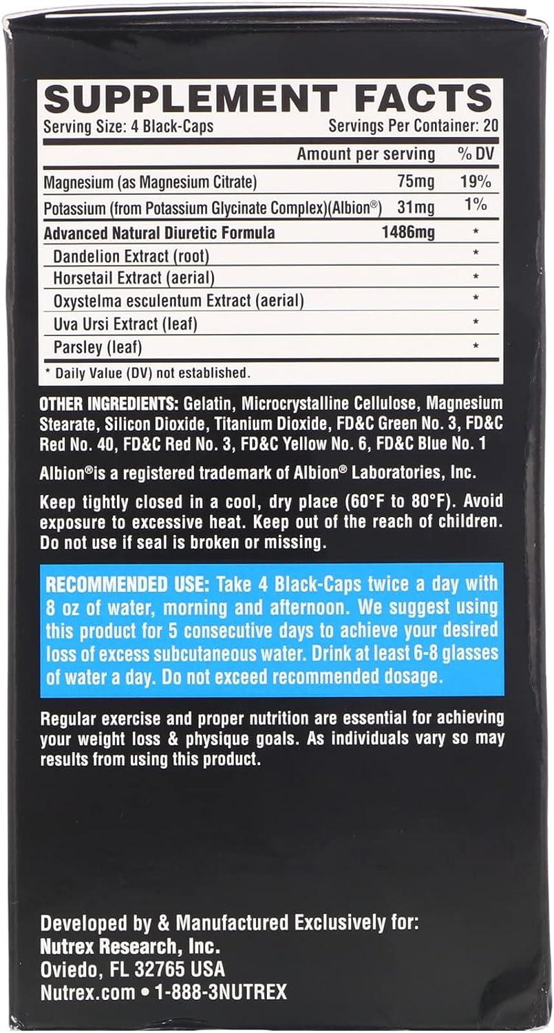 Nutrex Research, Lipo-6 Black Diuretic, 80 Black-caps - Wellness Shoppee