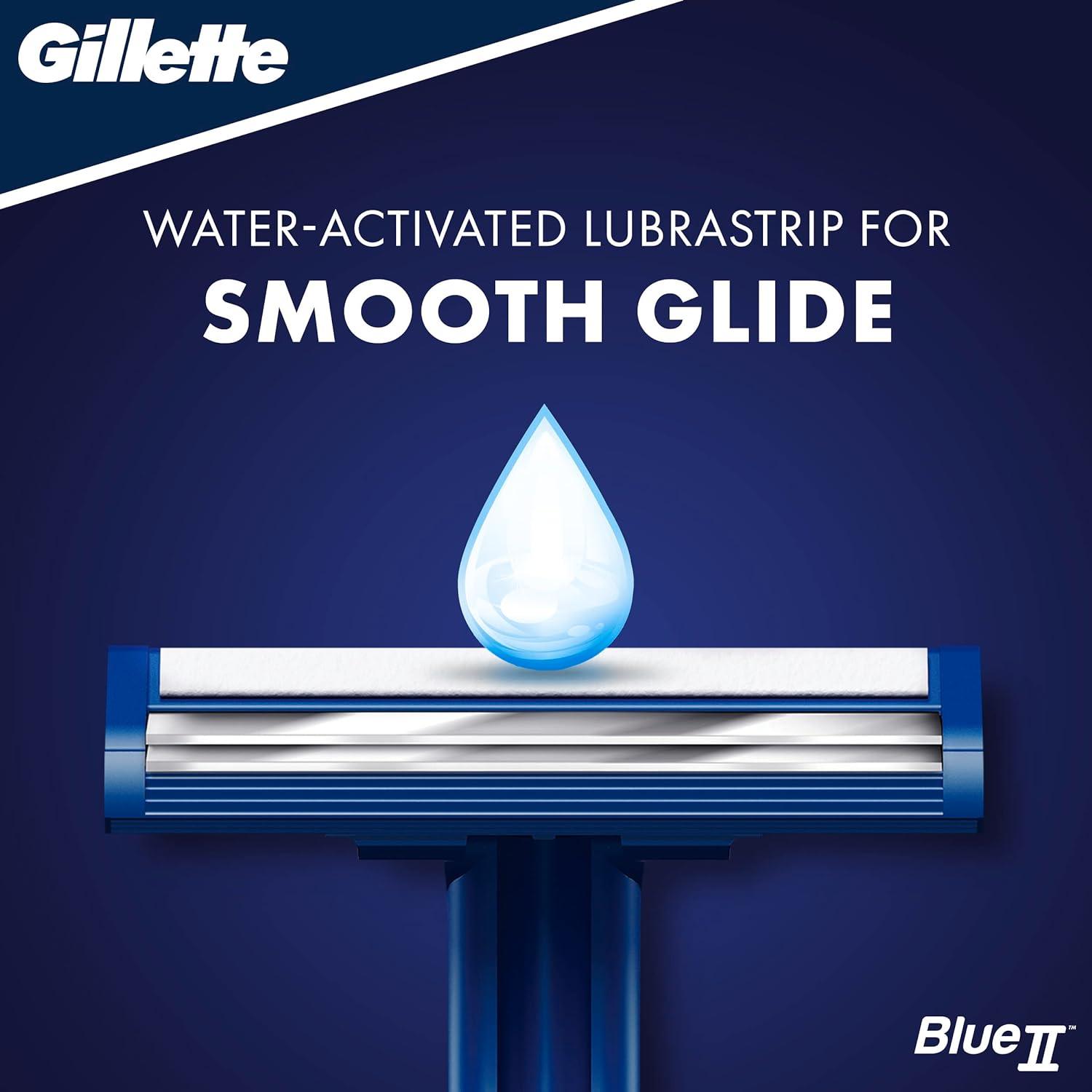 Gillette Blue II Plus Men's Disposable Razors 5 count - Wellness Shoppee