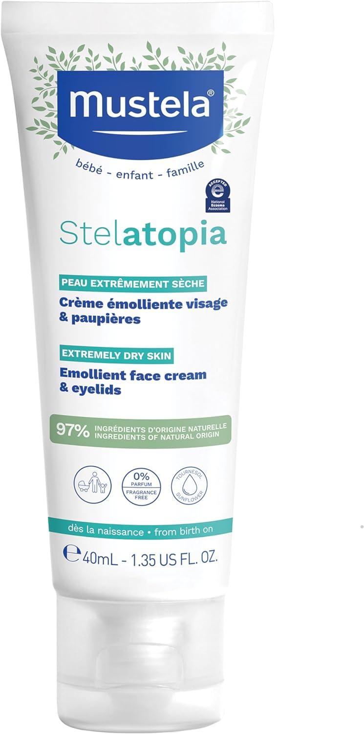 Mustela, Baby, Stelatopia Emollient Face Cream, 40 ml - Wellness Shoppee