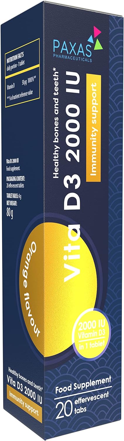 Vita D3 2000 IU I 20 Effervescent Tablets